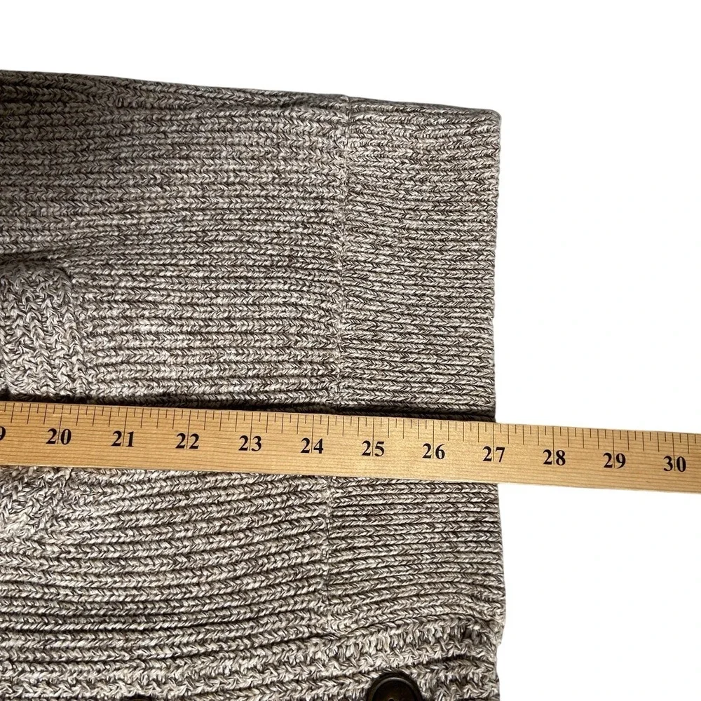 J.Crew Cotton Cardigan Mens L Oatmeal Marled Knit Button Front‎
